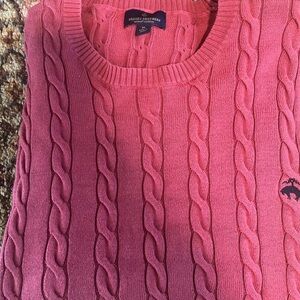 Brooks Brothers Vibrant Pink Cable Knit Pullover